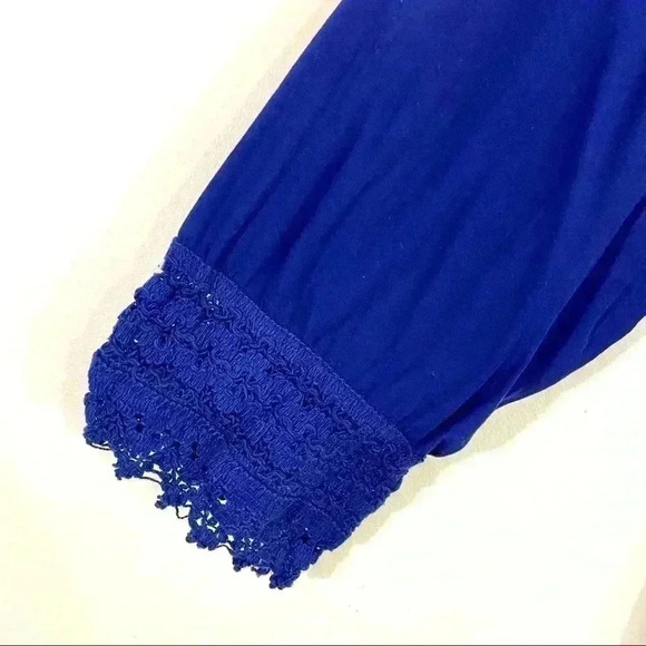 Forgotten Grace Navy Embroidered Lace V-Neck Tunic - Picture 5 of 14